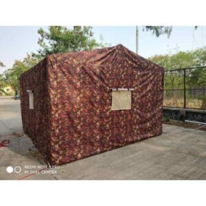Heavy-Duty Camouflage Canvas Tent – Box Frame | Waterproof Military & Event Tent with Large Capacity